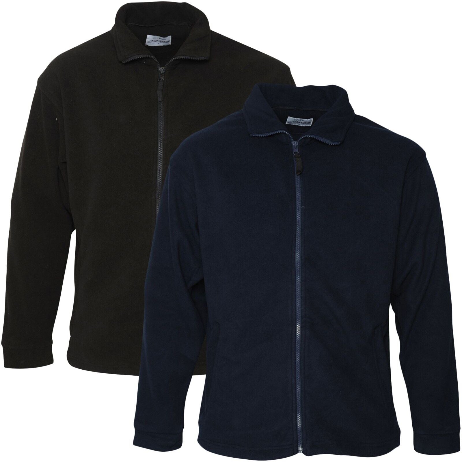 Mens Full Zip Up Fleece Jacket Work Casual Leisure Coat Sports Top Sizes S-2XL 